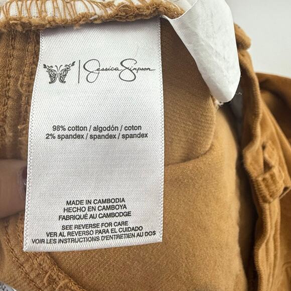 Jessica Simpson Lily High Rise Bootcut Corduroy Pants Sz 16 Camel Brown Stretch - Picture 3 of 5